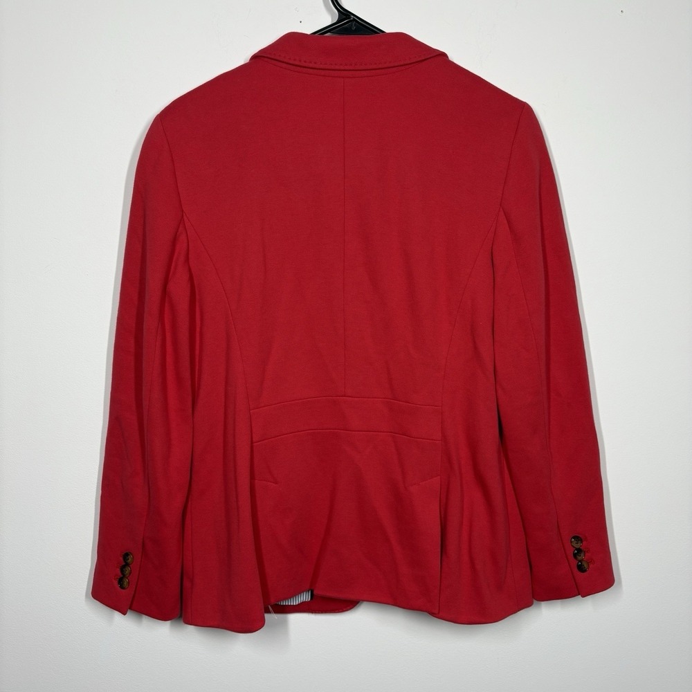 Talbots Women Aberdeen Blazer Jacket Size 12P Red Button Up Office Career Pocket - Picture 3 of 11